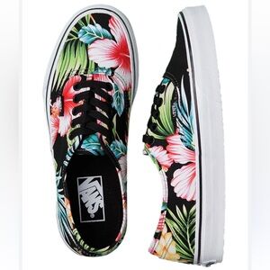 Vans Unisex Tropical Floral Black Shoes, Flats. Women’s: 6.5, Men’s: 5.0‎